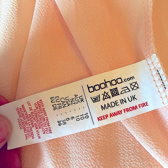 Boohoo Frill Embellished Blush Kimono SZ-10 - Picture 5 of 15